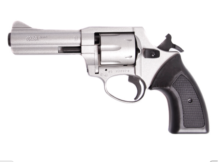 Plynový revolver Kora nickel, plast, kal.9mm R Knal