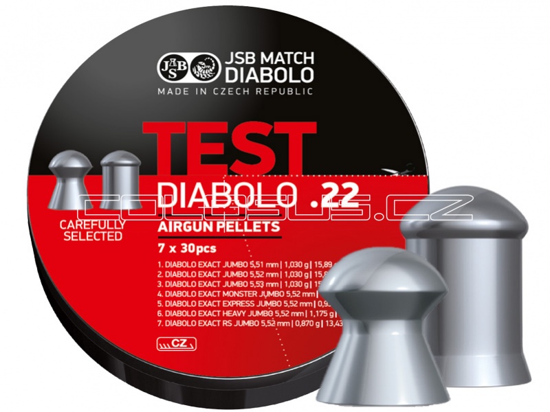 Diabolo JSB Exact  TEST .22, 5,5mm 350ks
