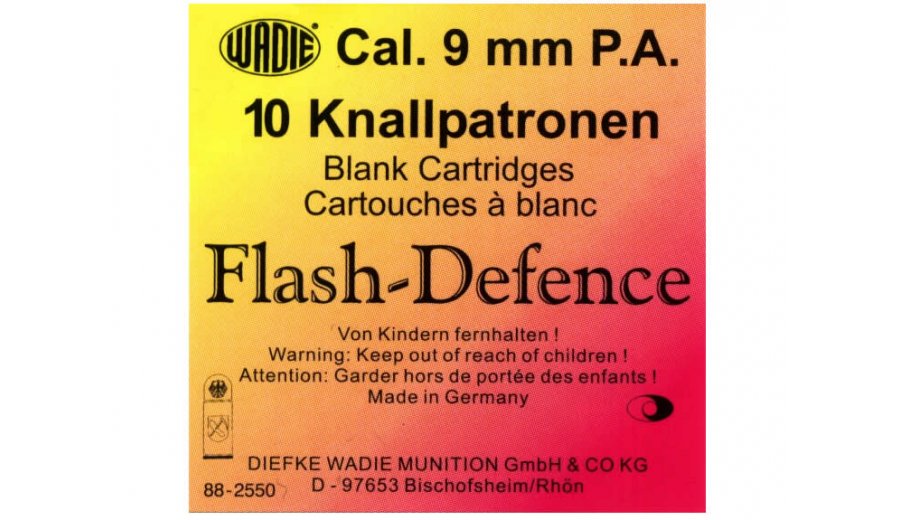 Poplašné náboje 9mm P.A.K. Flash Defence so svetelným efektom bal.10 ks.