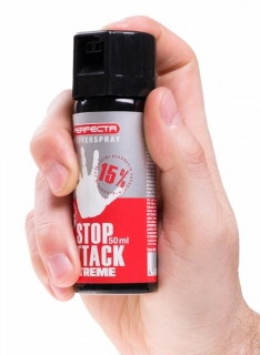 Obranný sprej Perfecta Pepper Stop Attack Xtreme 50ml (15%OC), priamy prúd