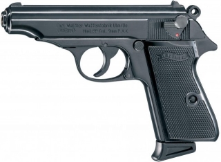 Pištoľ exp. Walther PP čierna, kal. 9mm PA